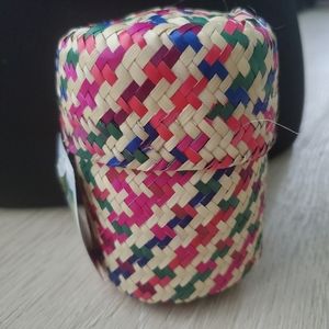 GlobeIn Mini Lidded Basket -- Colorful